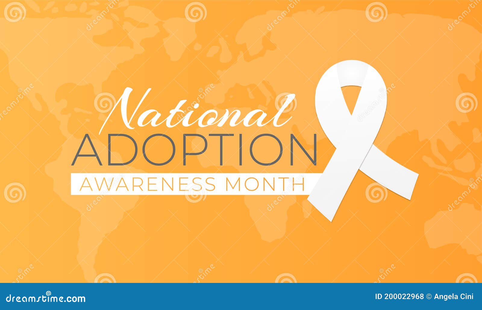 National Adoption Awareness Month Illustration Design Stock Vector