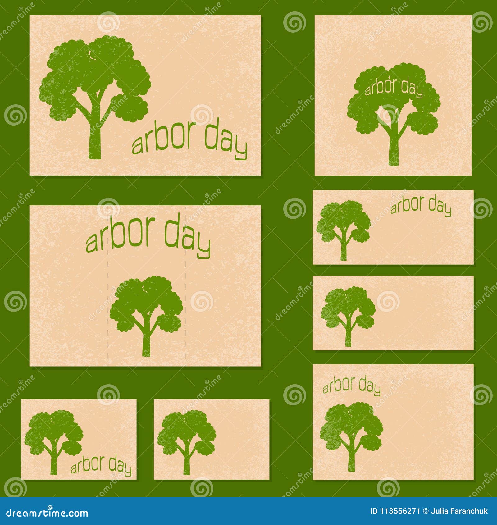 national arbor day. template  set.