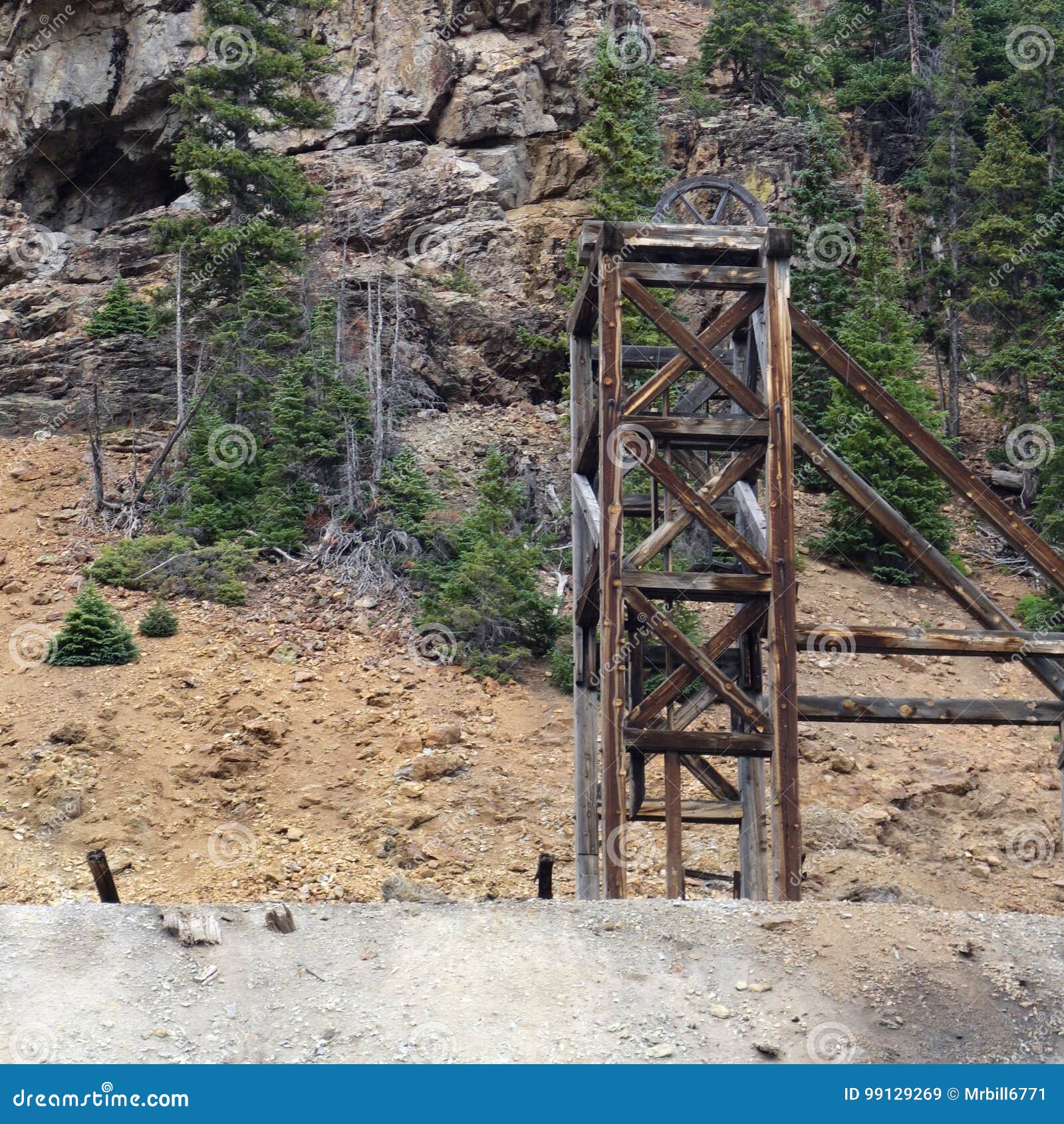 National Belle Mine Headframe Stock Image Image of silver, american