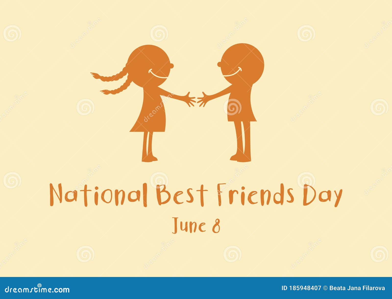 National Best Friends Day Vector Stock Vector Illustration of