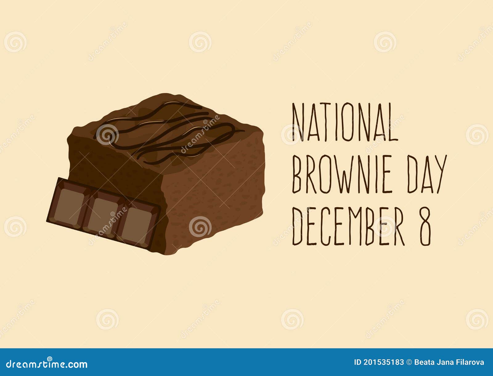 National Brownie Day Vector Stock Vector - Illustration of concept ...