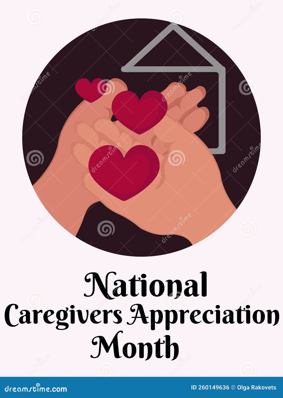 National Caregivers Appreciation Month, Vertical Banner, Poster Or