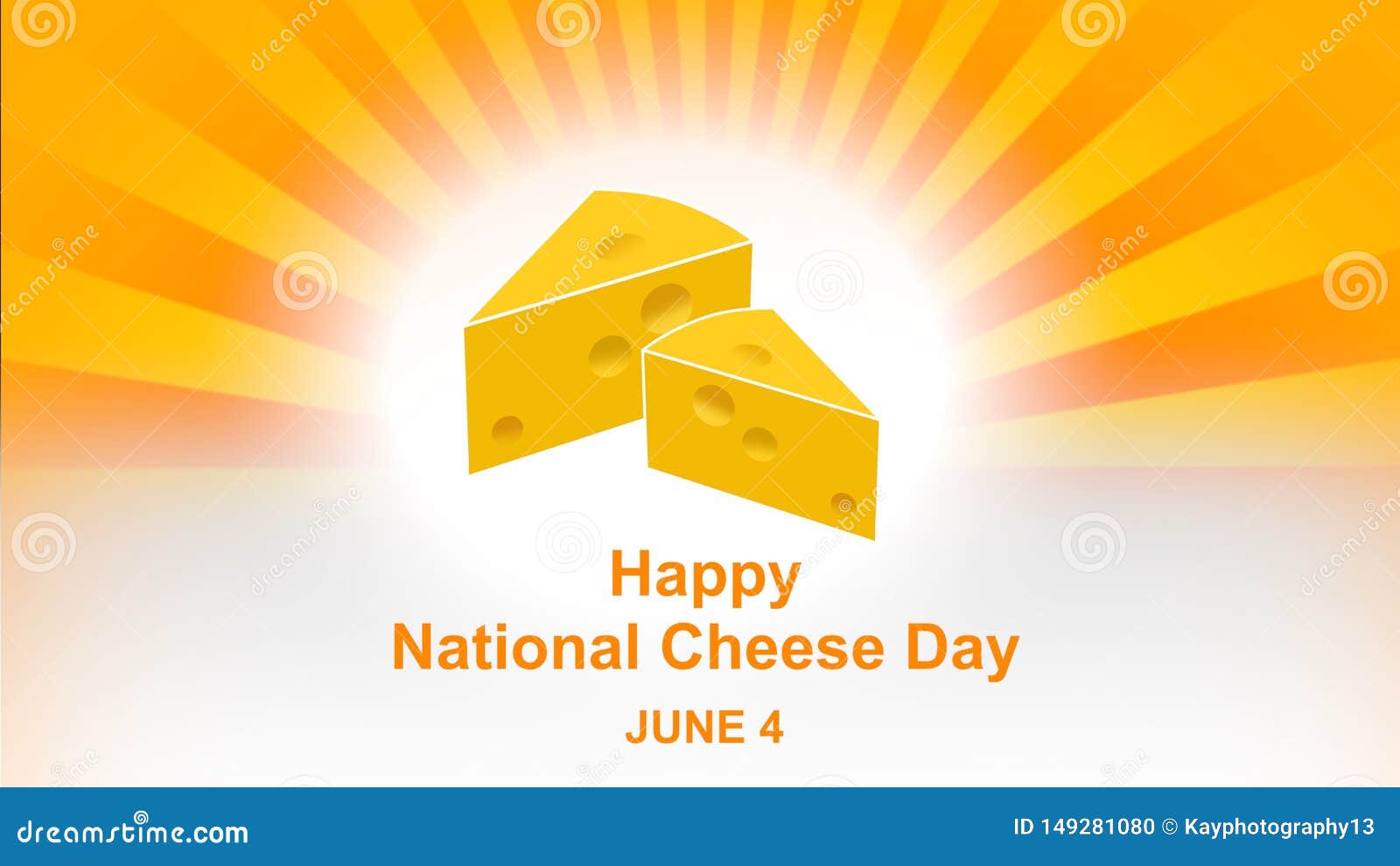 National Cheese Day On June 4 Cartoon Icon On A Yellow Background