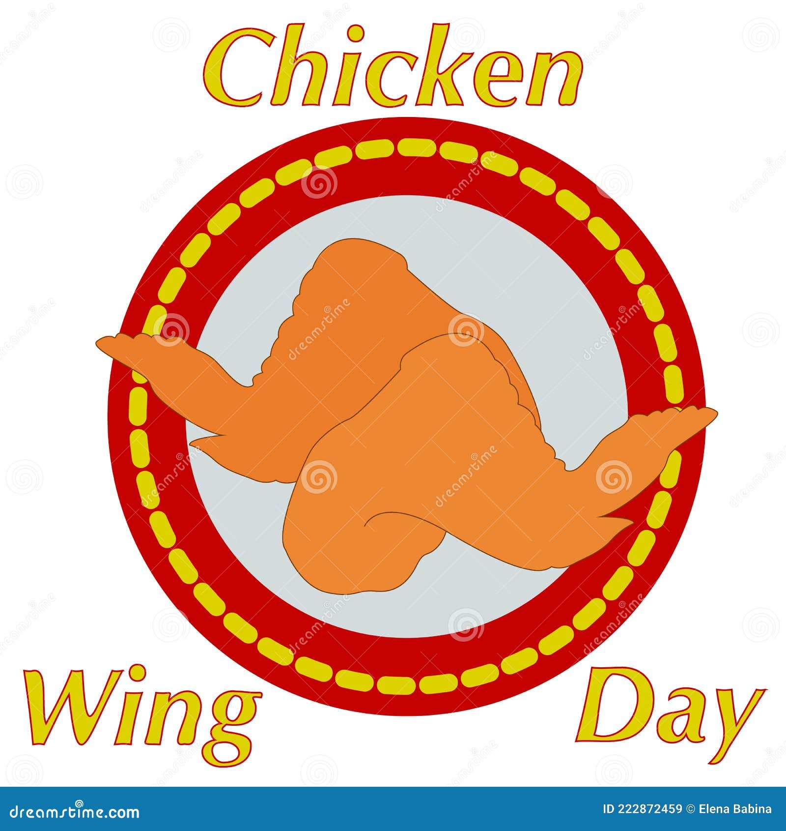 National Chicken Wings Day stock vector. Illustration of national