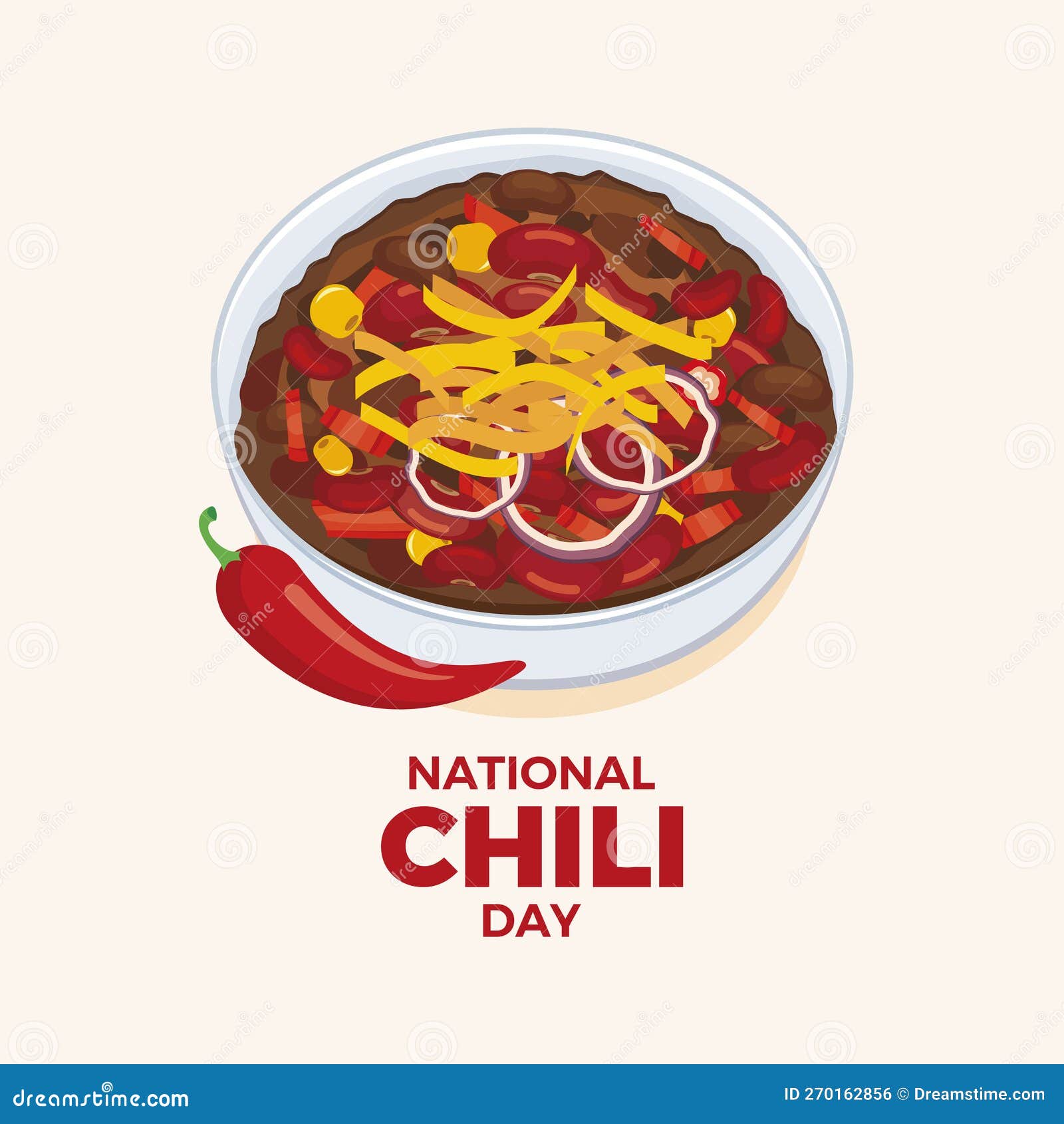 National Chili Day Vector Illustration Stock Illustration