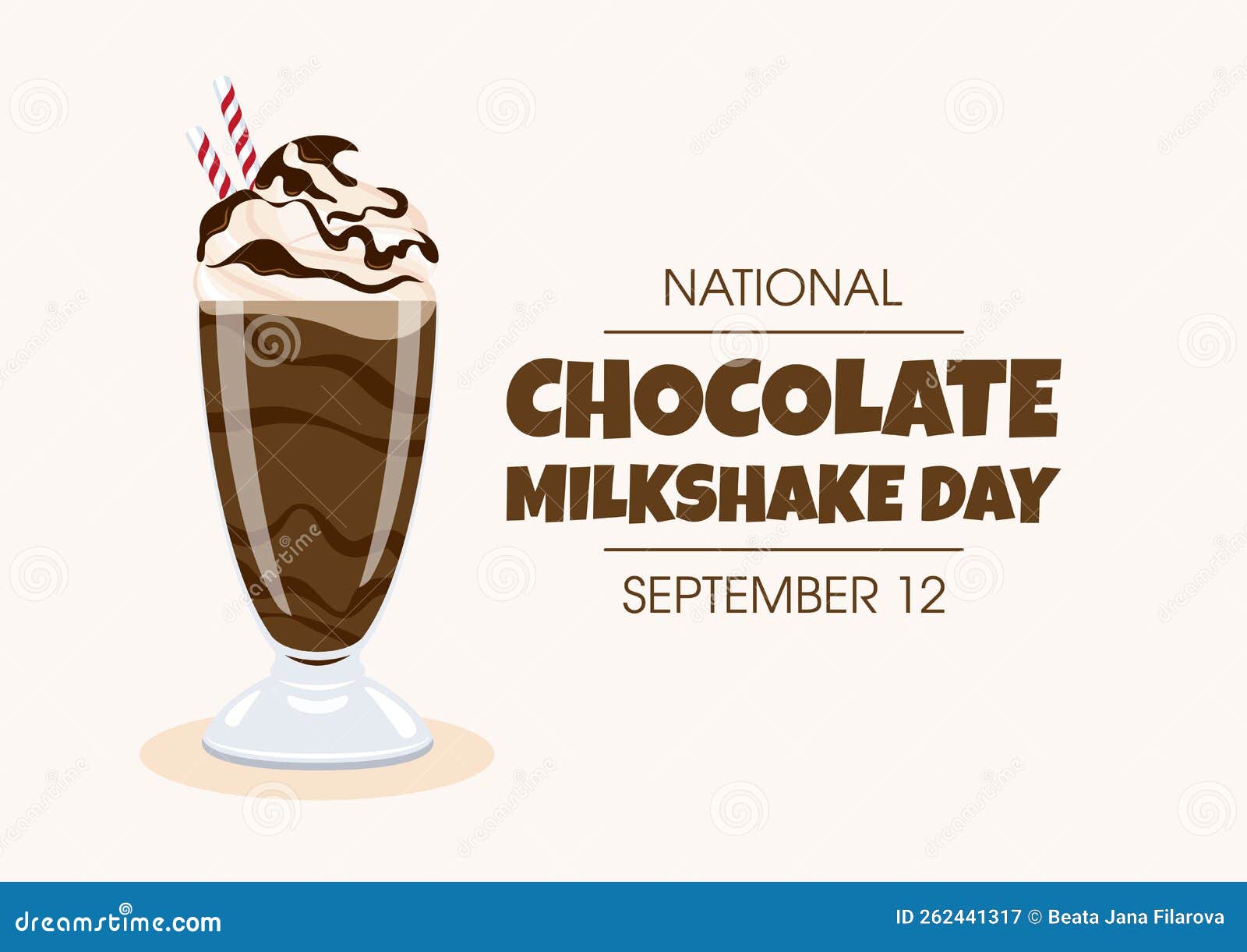 National Chocolate Milkshake Day Vector Stock Vector Illustration of