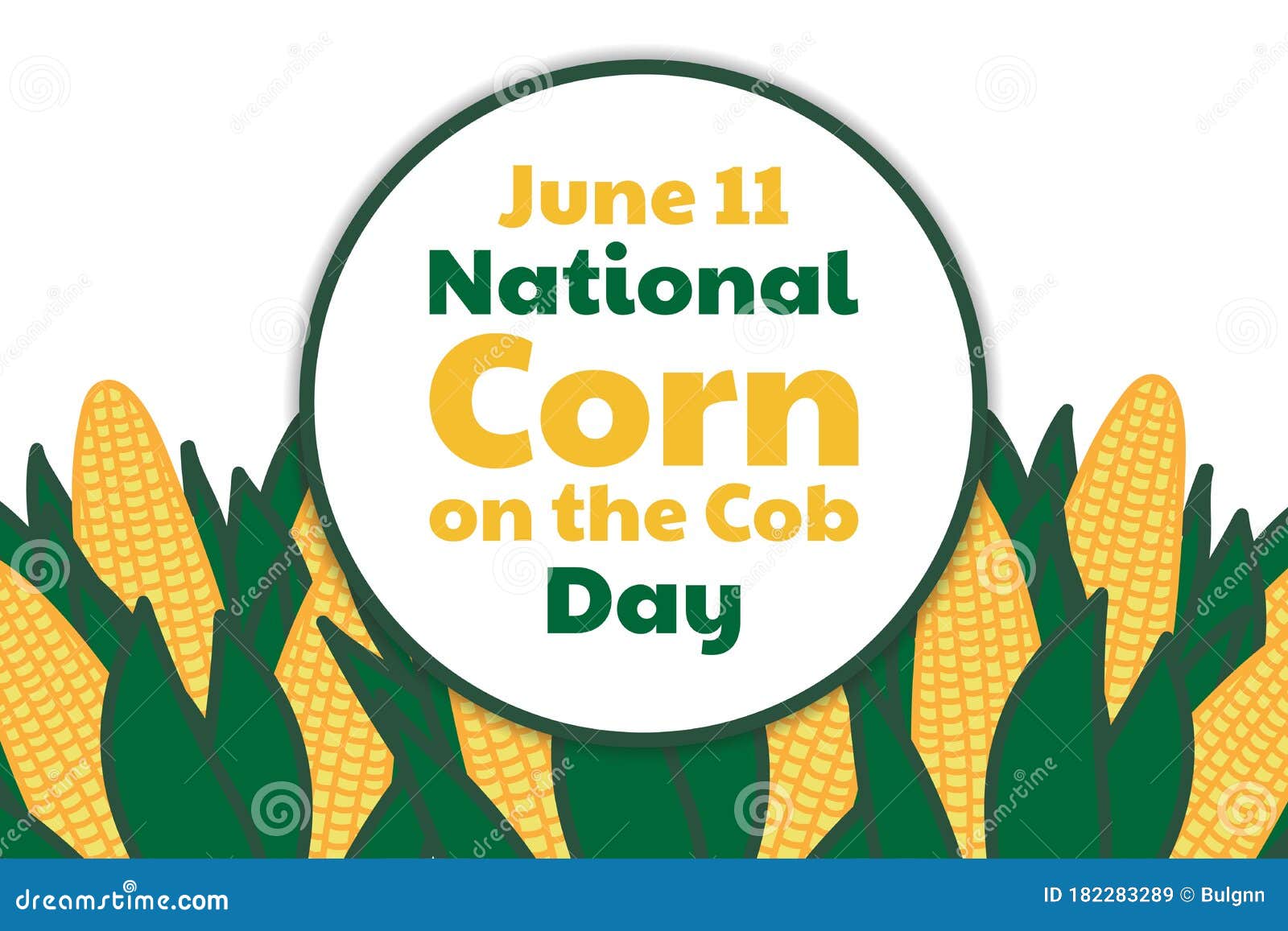National Corn on the Cob Day. June 11. Holiday Concept Stock Vector