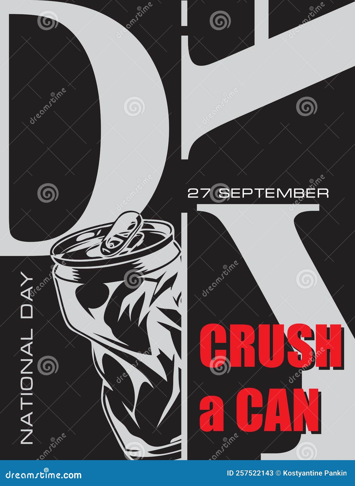 National Crush a Can Day stock vector. Illustration of success 257522143