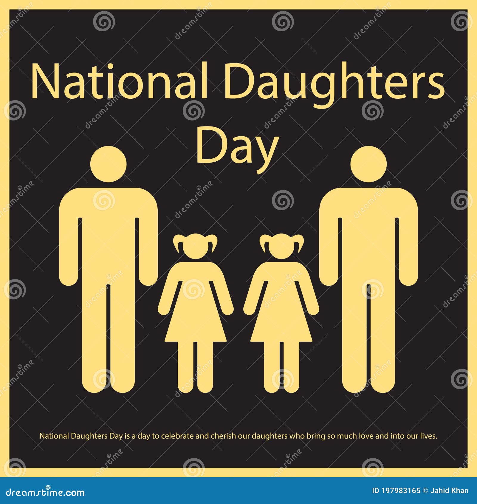 National Daughters Day. stock vector. Illustration of constitution