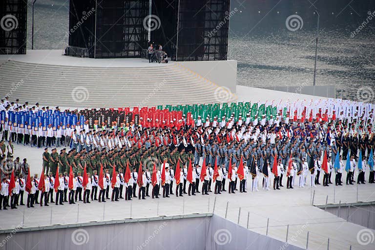 National day rehearsal editorial photo. Image of crowd 42267566