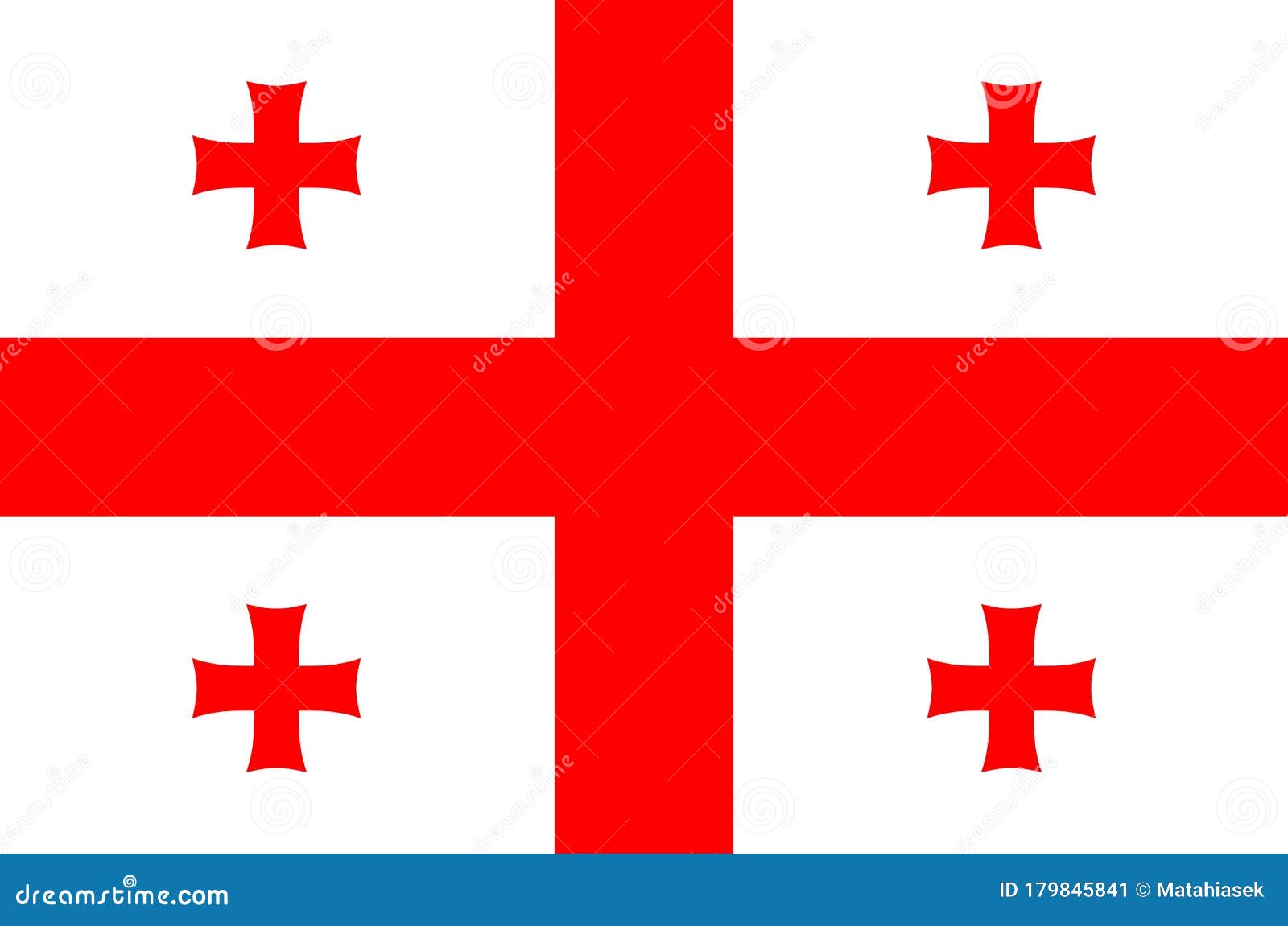 spids Forkorte jeg er glad National Ensign of Georgia. Five Cross Flag, the White and Red National  Symbol Stock Vector - Illustration of object, cross: 179845841