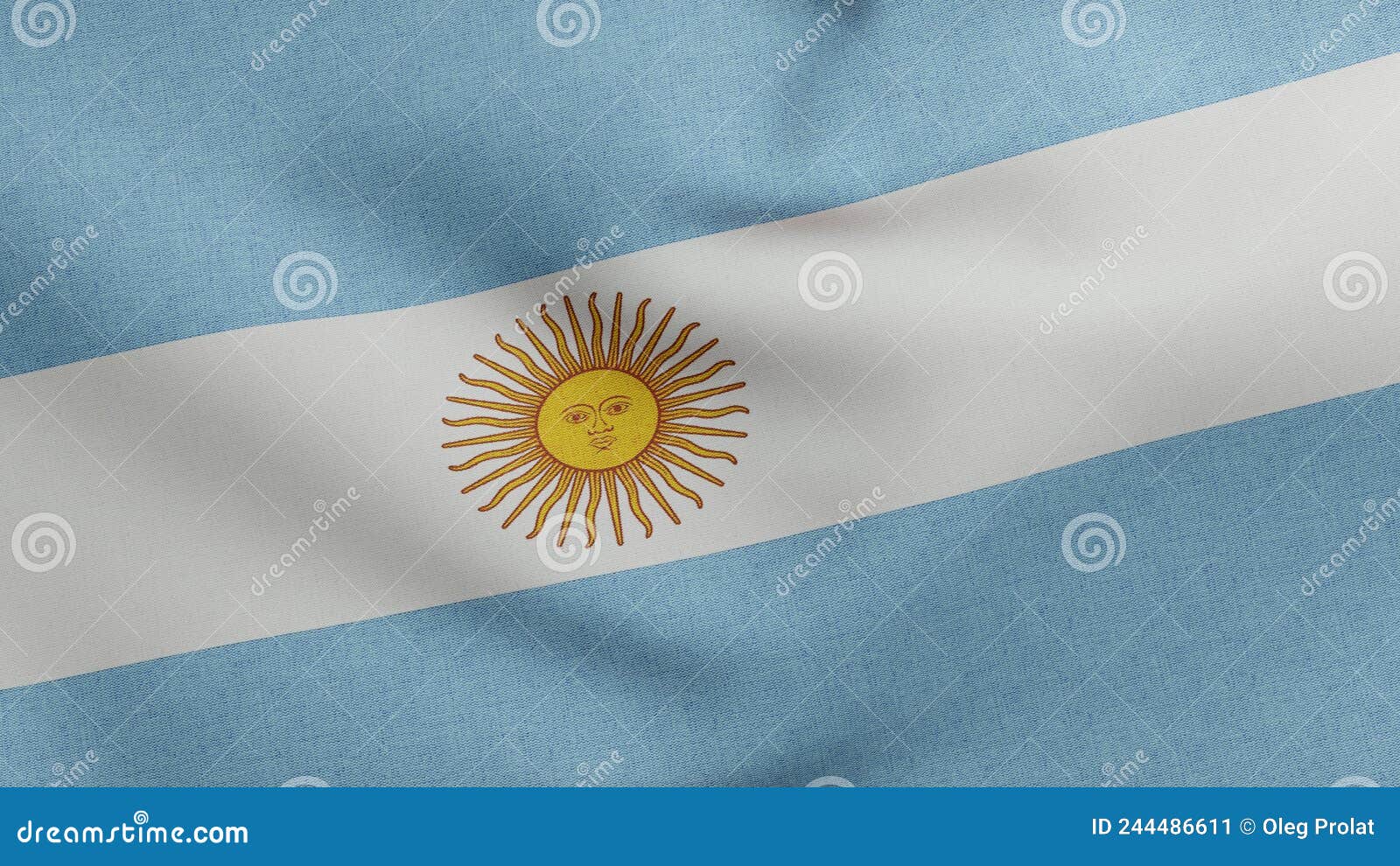 national flag of argentina waving 3d render, republic argentine flag textile ed by manuel belgrano, argentinian