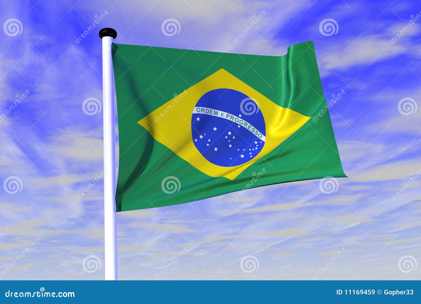 National flag Brazil stock illustration. Illustration of symbolics
