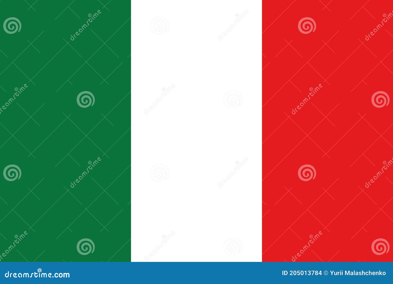 the national flag of the european country italy