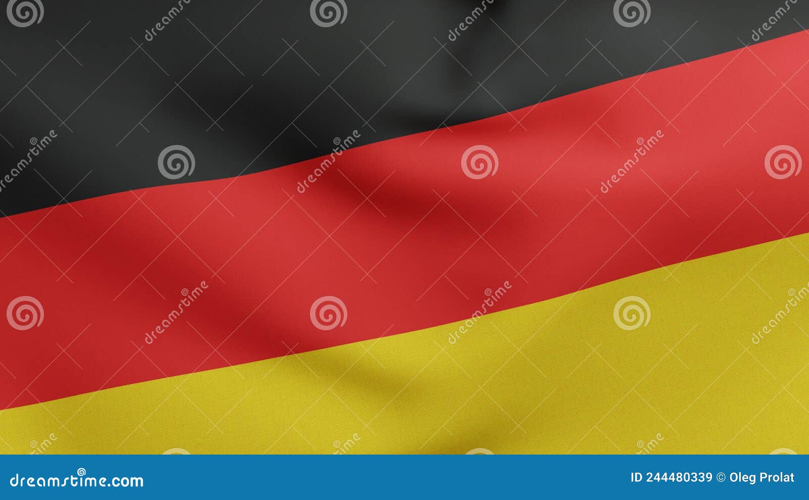 National Flag of Germany Waving 3D Render, Flagge Deutschlands with ...