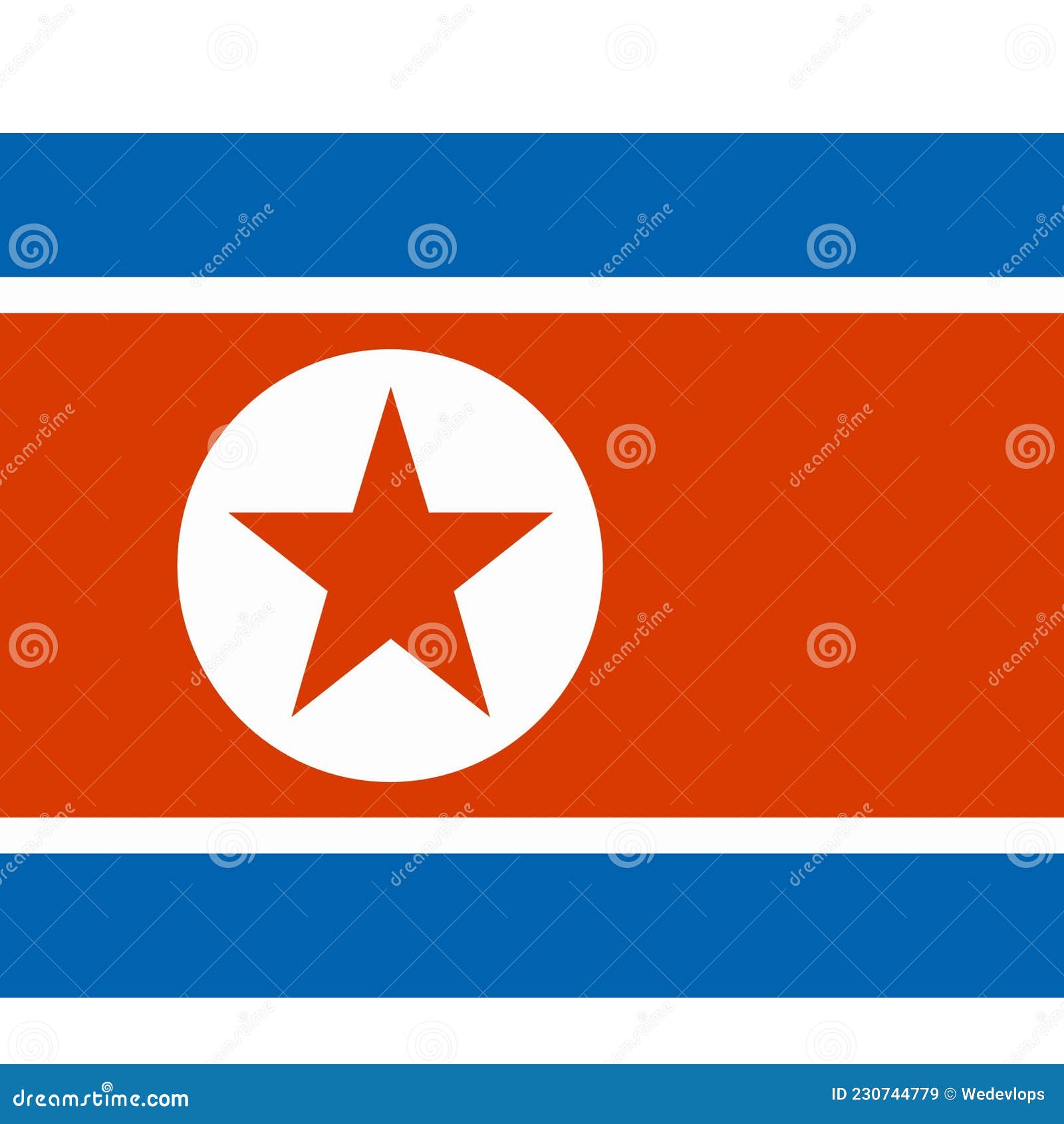National Flag of North Korea Stock Image Illustration of banner