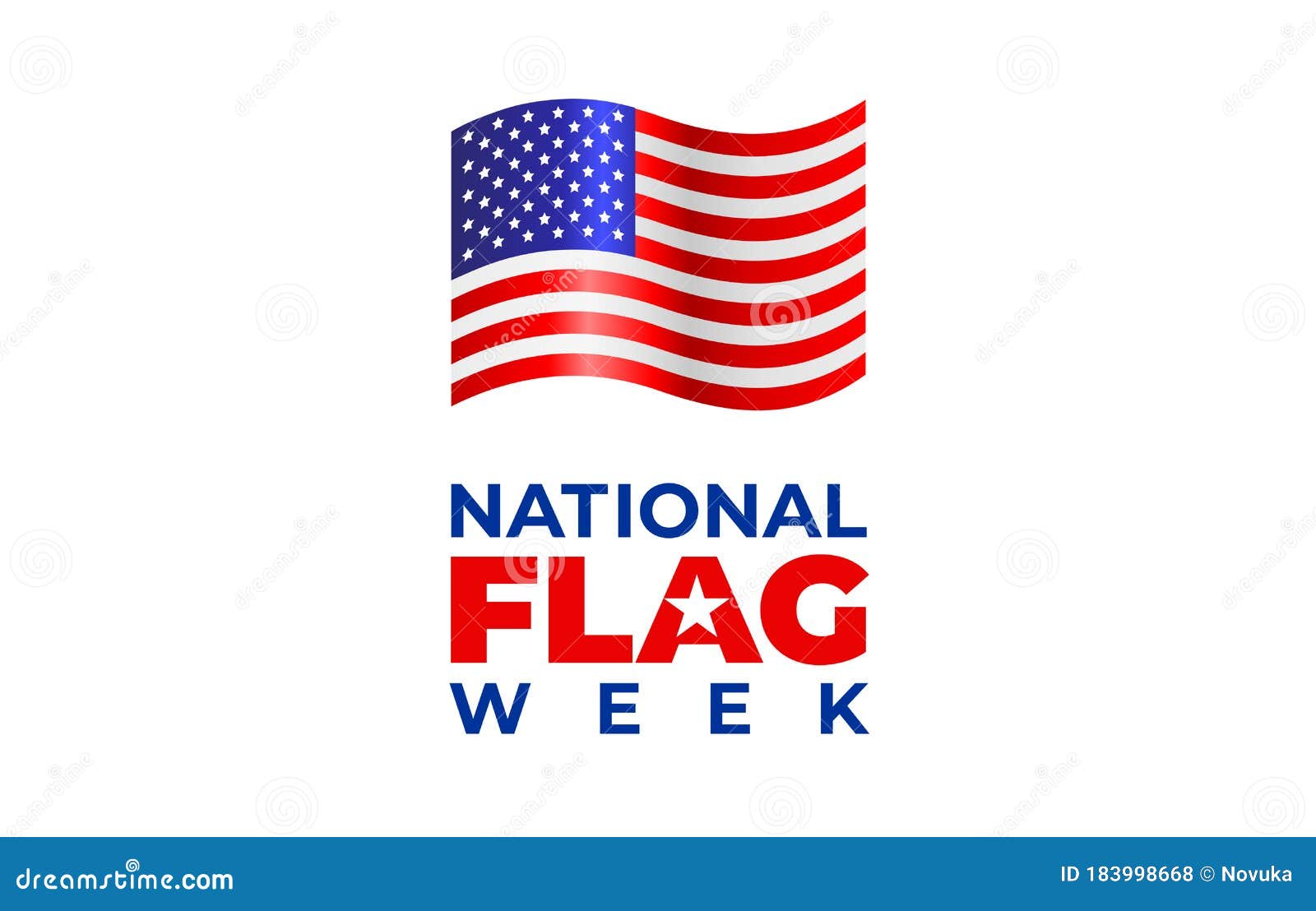 NATIONAL FLAG WEEK. Vector Banner, Poster, Illustration, Image for
