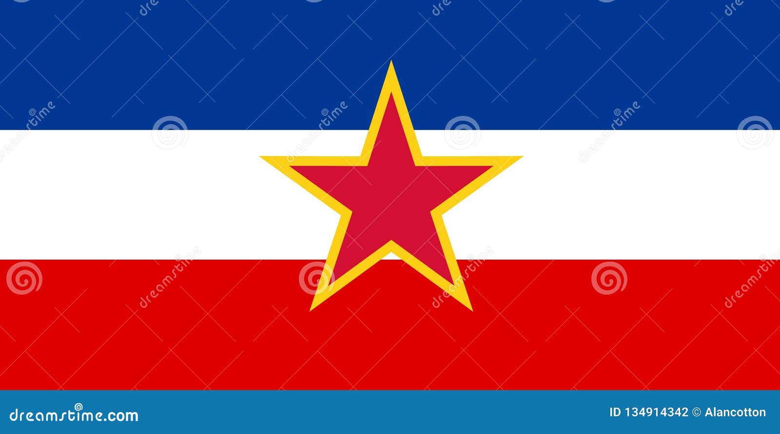 Download Yugoslavia National Flag stock vector. Illustration of ...
