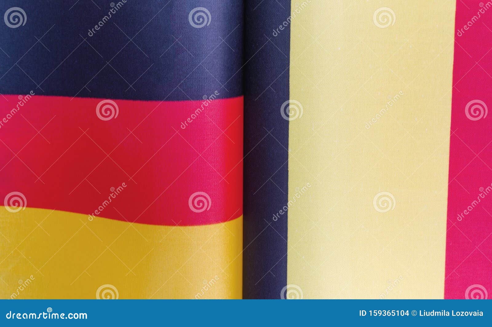 National Flags of Germany and Belgium Closeup Stock Photo Image of