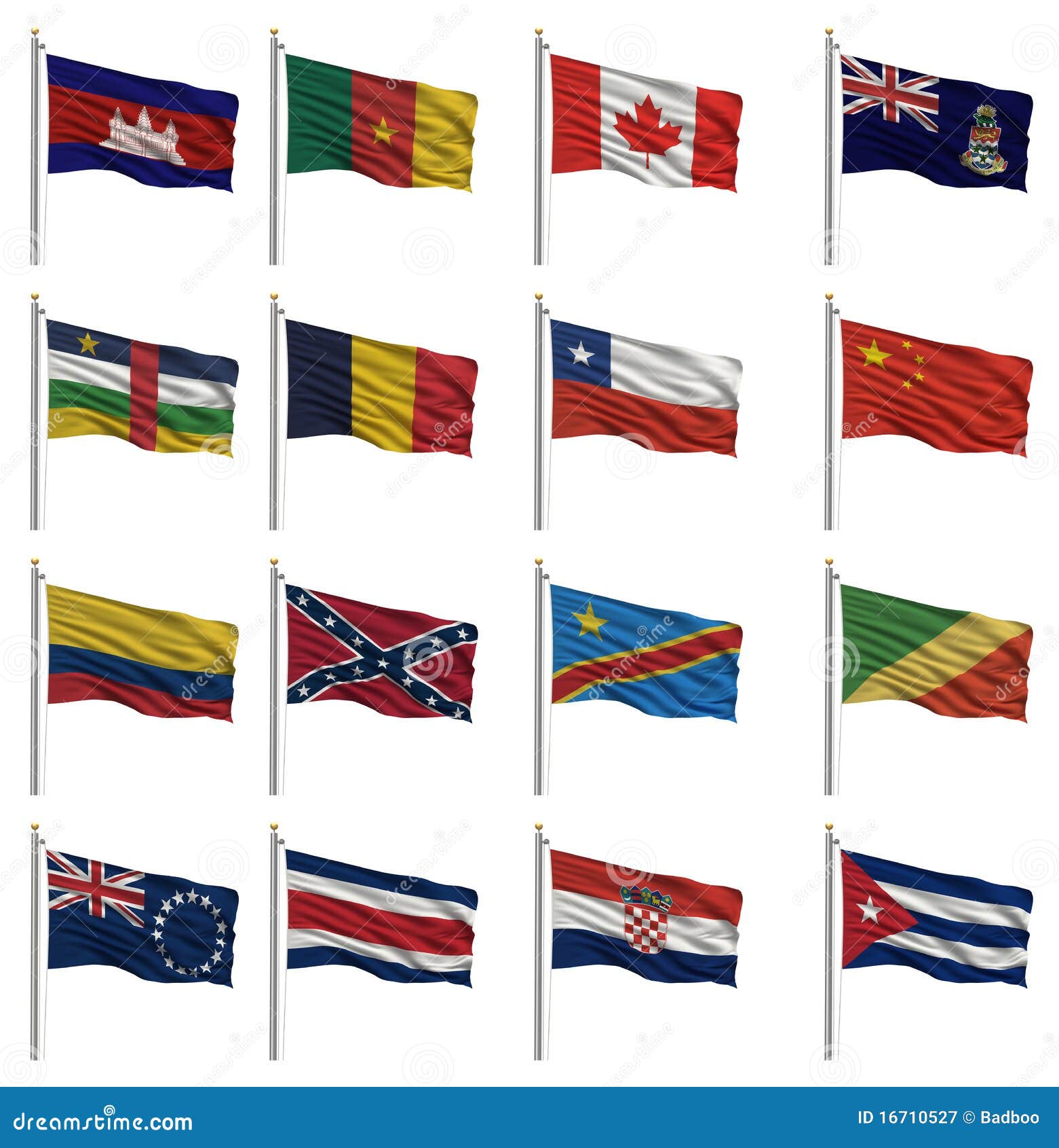 National Flags With The Letter C Royalty Free Stock Photography - Image