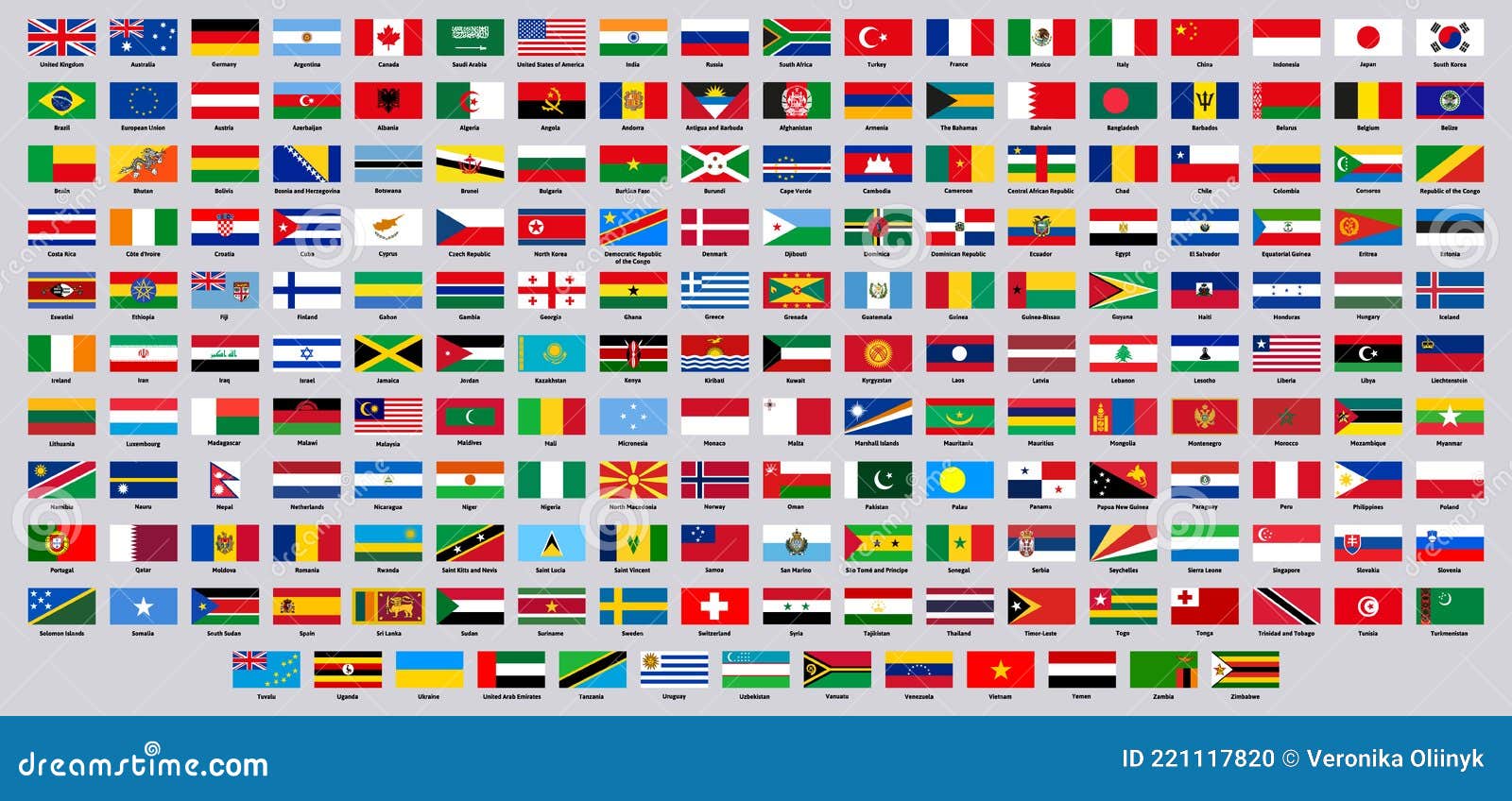 National Flags. World Countries Flag Emblems, Europe, Asia, South and ...