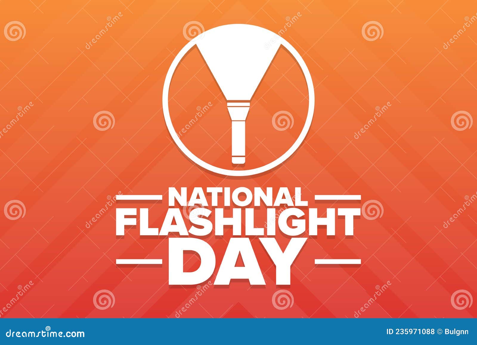National Flashlight Day. Holiday Concept. Template for Background