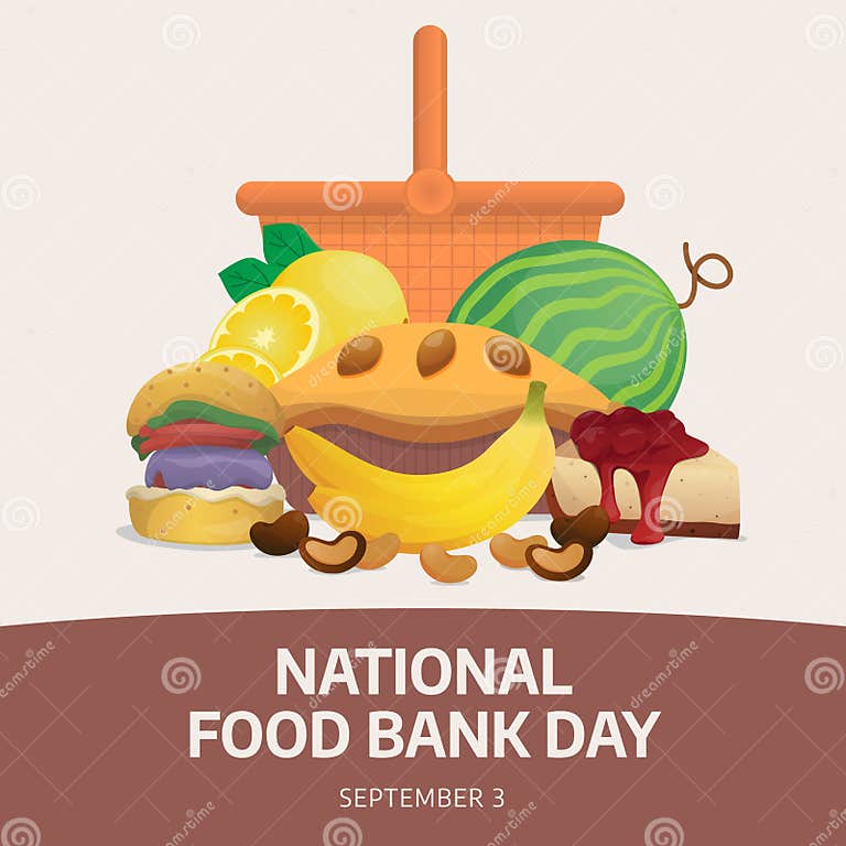 National Food Bank Day Design Template Good for Celebration. Stock
