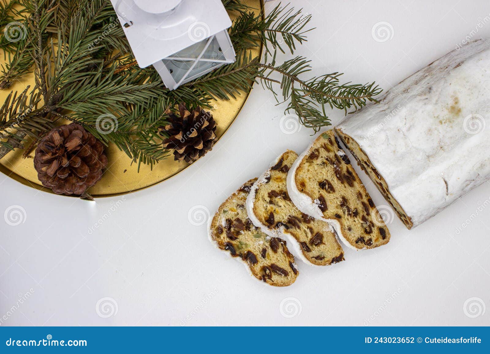 National German Christmas Cake Stock Photo - Image of advent, light