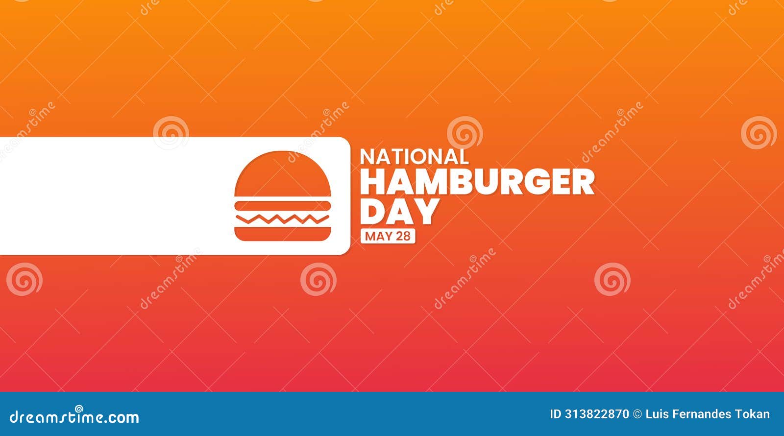 National Hamburger Day, May 28 Stock Vector Illustration of happy, icon 313822870