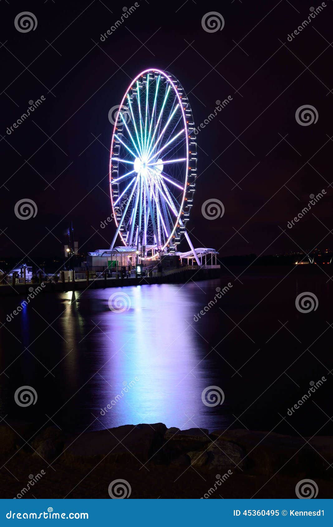 National Harbor Display Of Smoke And Fireworks In The Sky At Night RoyaltyFree Stock Photo