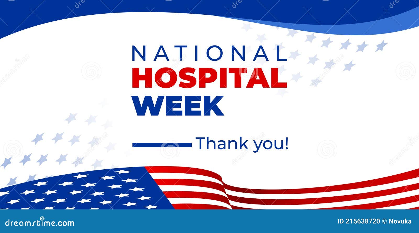 National Hospital Week. Vector Web Banner for Social Media, Poster