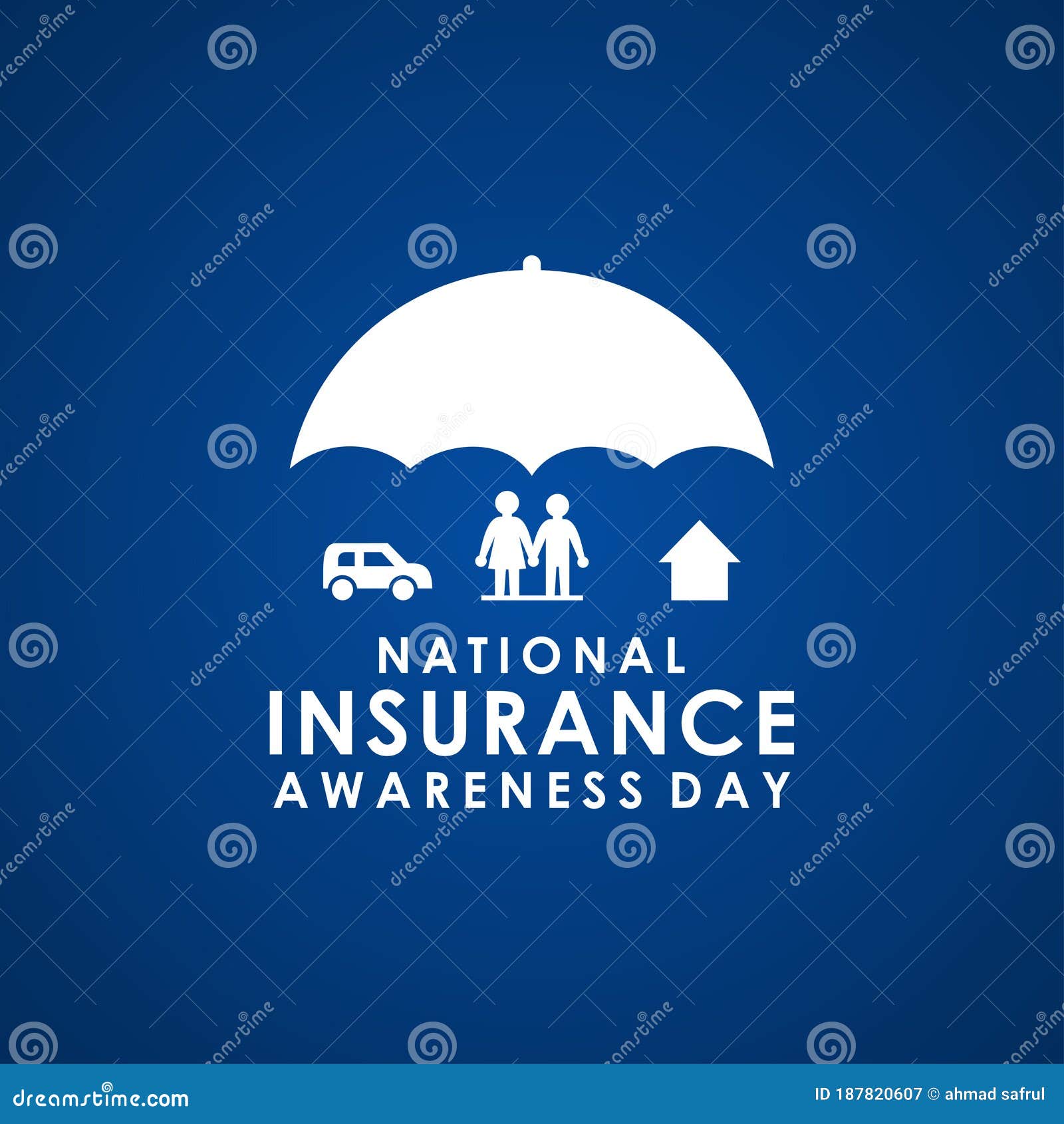 National Insurance Awareness Day Vector Design Illustration Stock