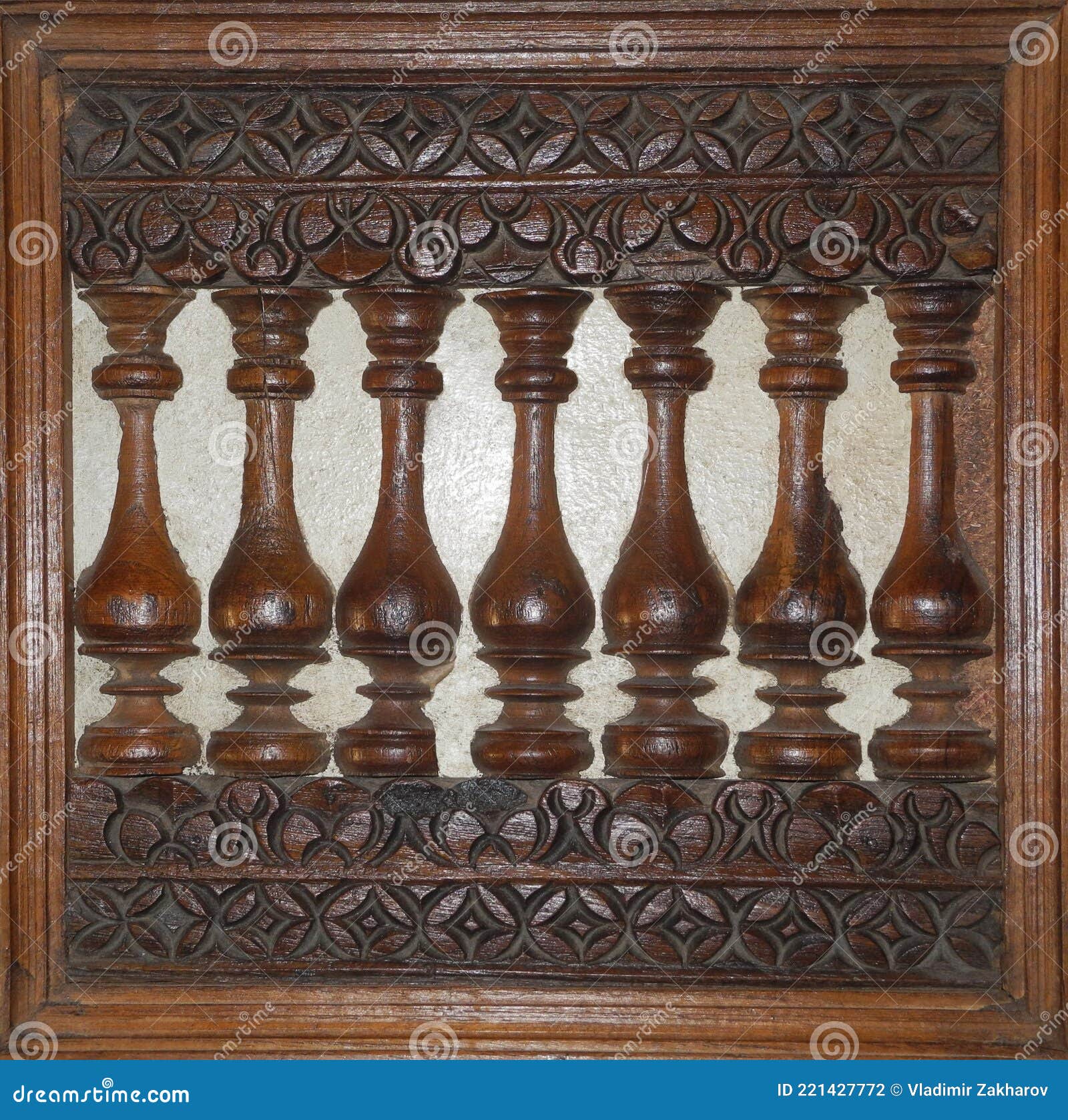 National Kerala Wood Carving Craft. Kochi, Kerala Stock Photo - Image