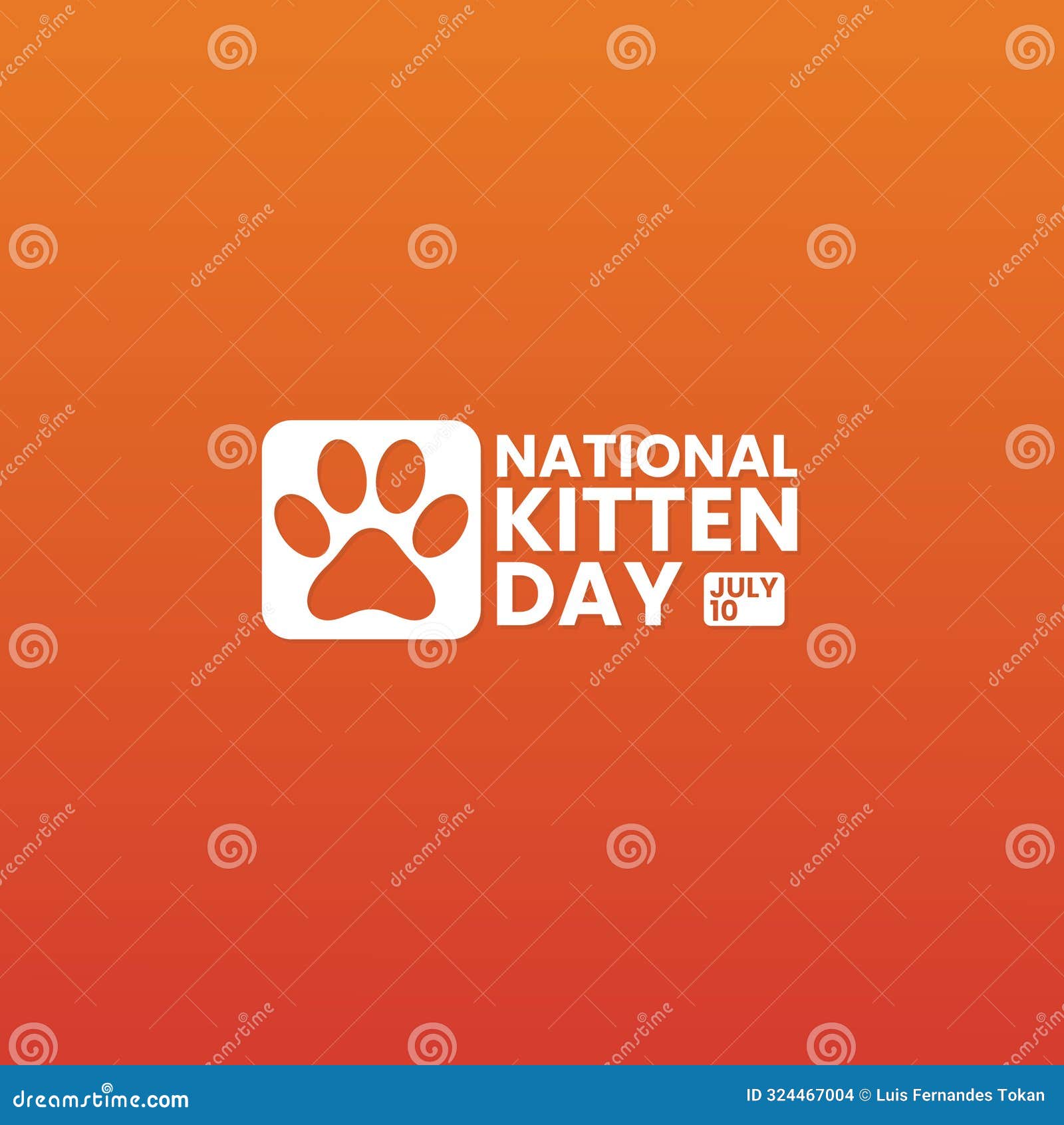National Kitten Day, July 10 Stock Illustration Illustration of drawing, cute 324467004