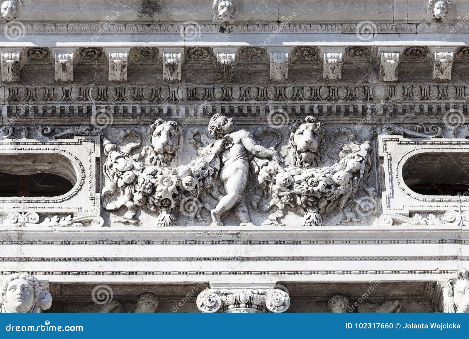 national library of st mark`s biblioteca marciana, facade, venice, italy