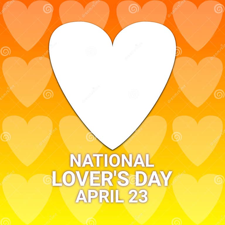 National Lover S Day 23 April Stock Illustration Illustration of