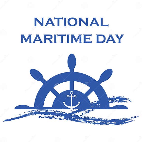 National Maritime Day with Rubber and Anchor. Stock Vector ...