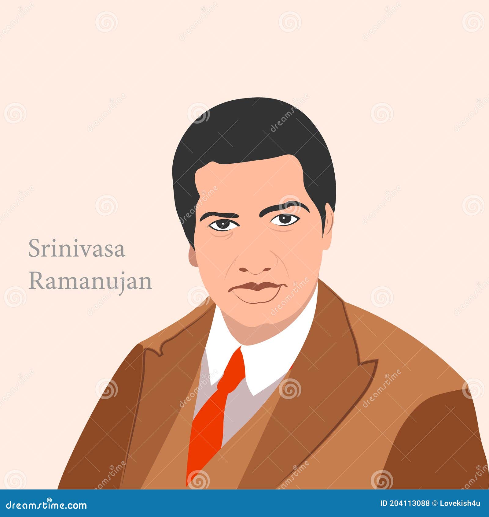 DN Art Srinivasa Ramanujan Portrait - Unframed Canvas Print Rolled (42x54  inch) : Amazon.in: Home & Kitchen