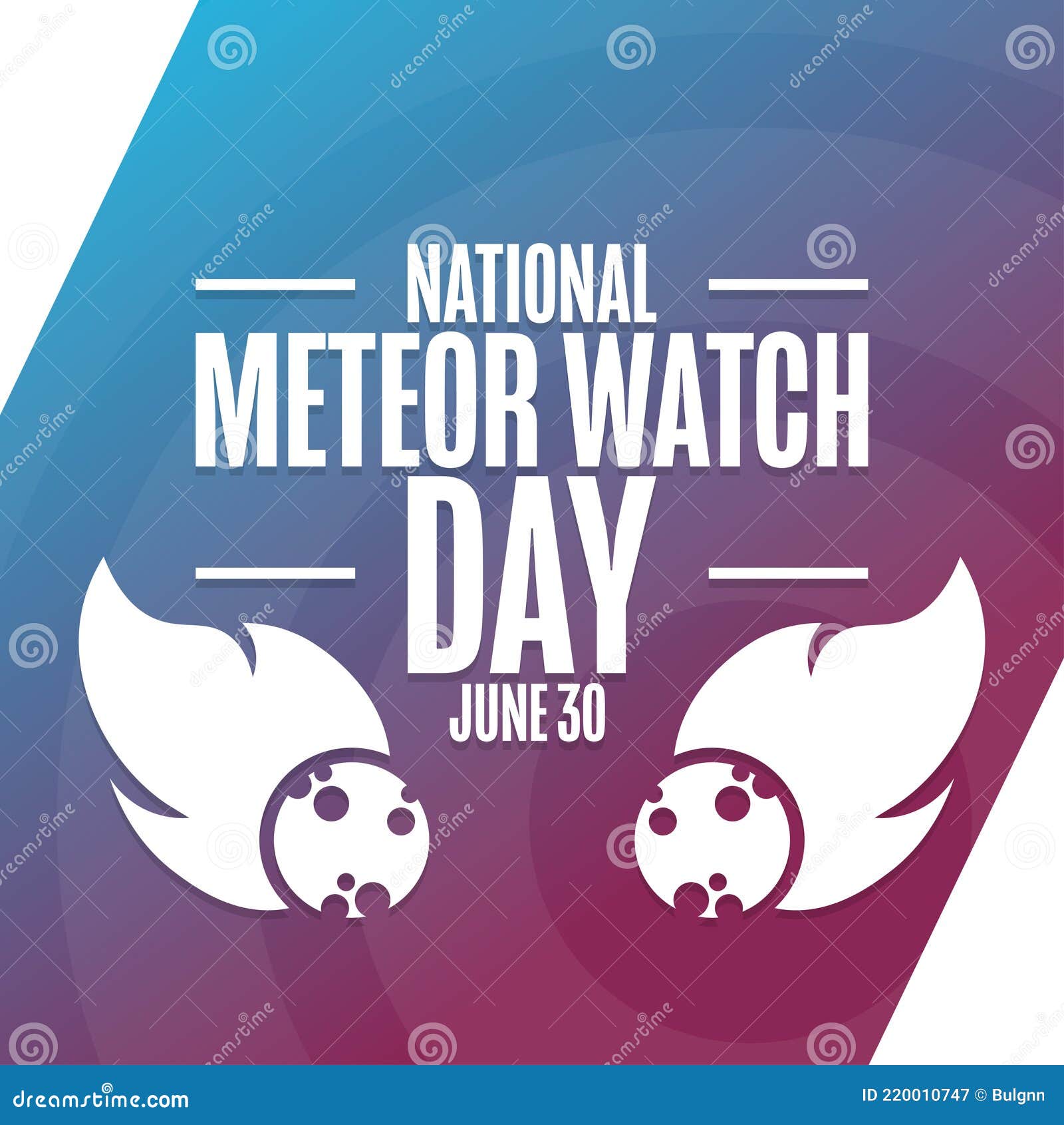 National Meteor Watch Day. June 30. Holiday Concept Stock Vector