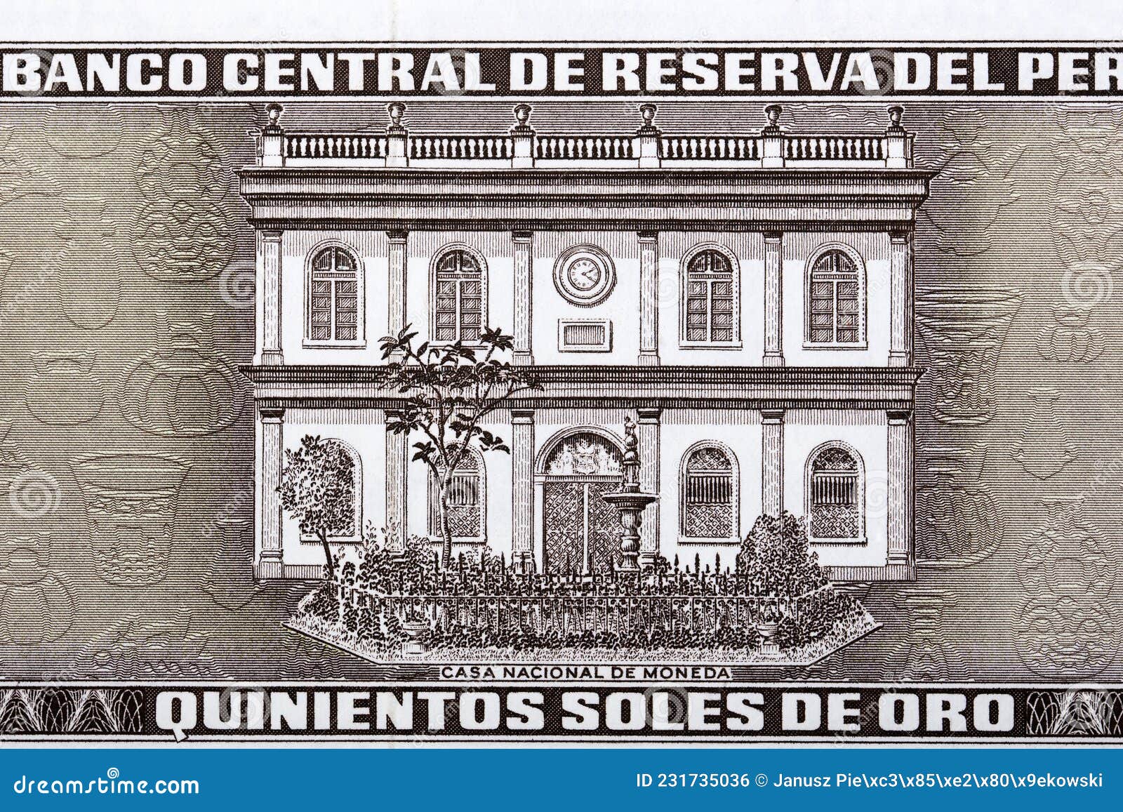 National Mint from Old Peruvian Money Stock Photo Image of