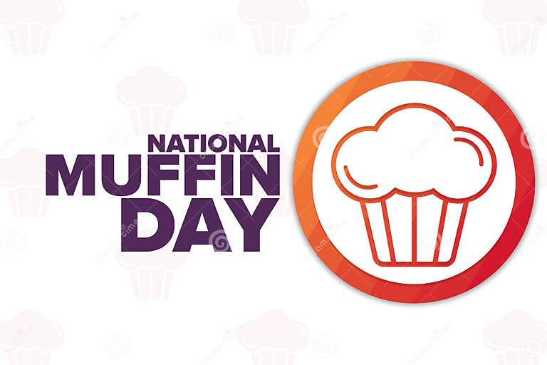 National Muffin Day. Holiday Concept. Template for Background, Banner