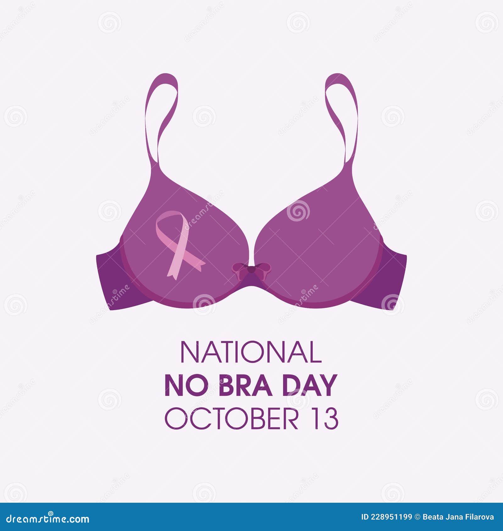 National No Bra Day vector stock vector. Illustration of brassiere -  228951199