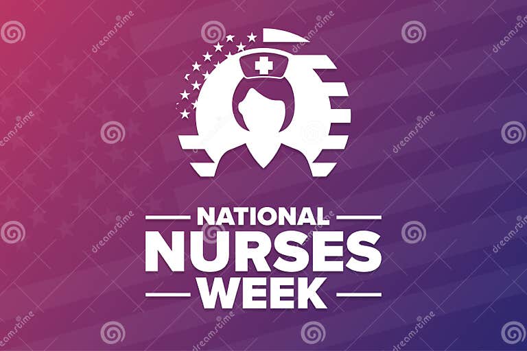 National Nurses Week. Holiday Concept. Template for Background, Banner, Card, Poster with Text