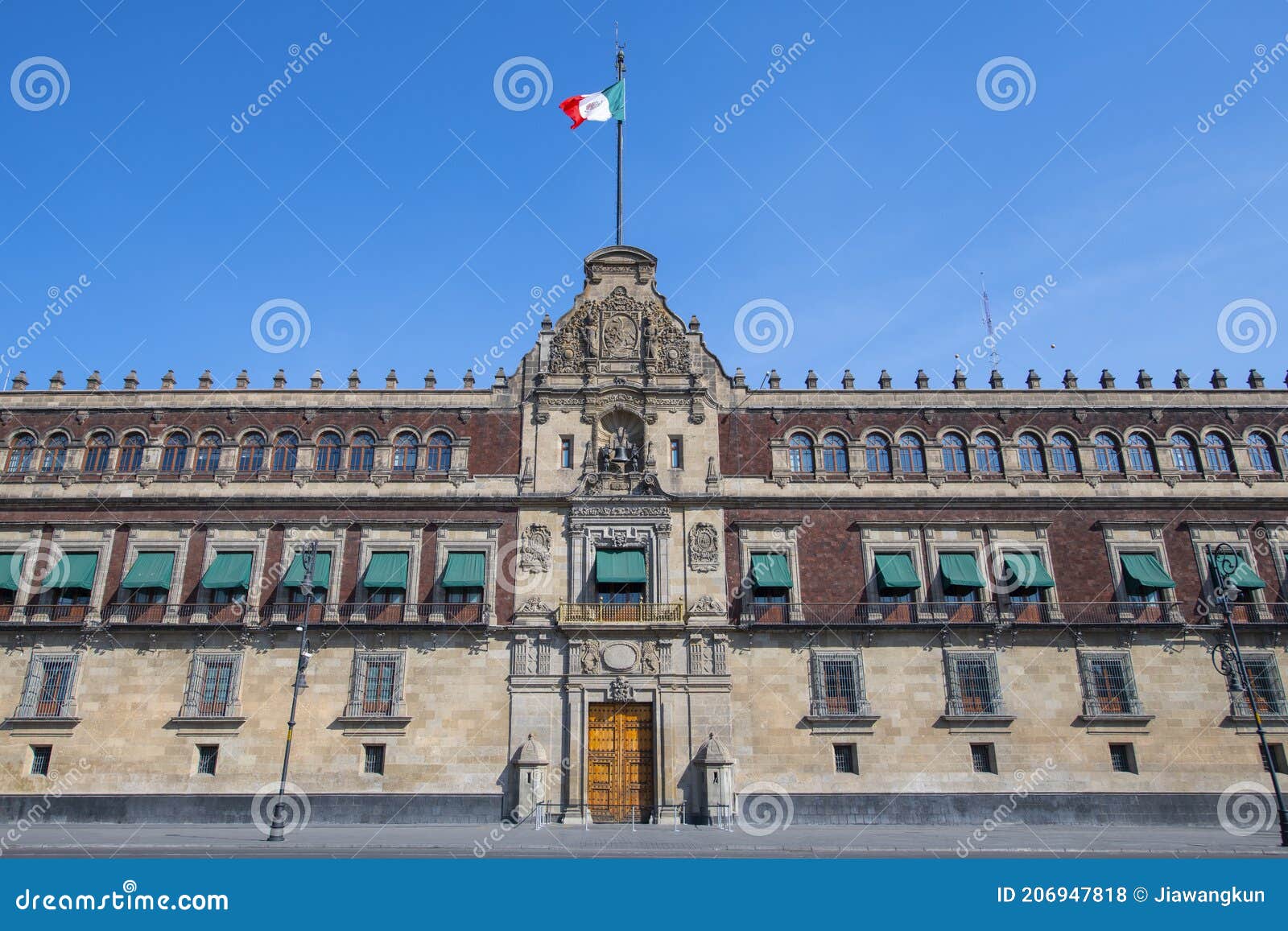 national palace at zocalo in mexico city, mexico