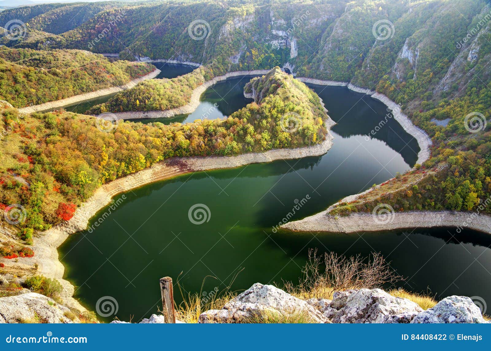 national park uvac, meanders of river uvac - autumn picture