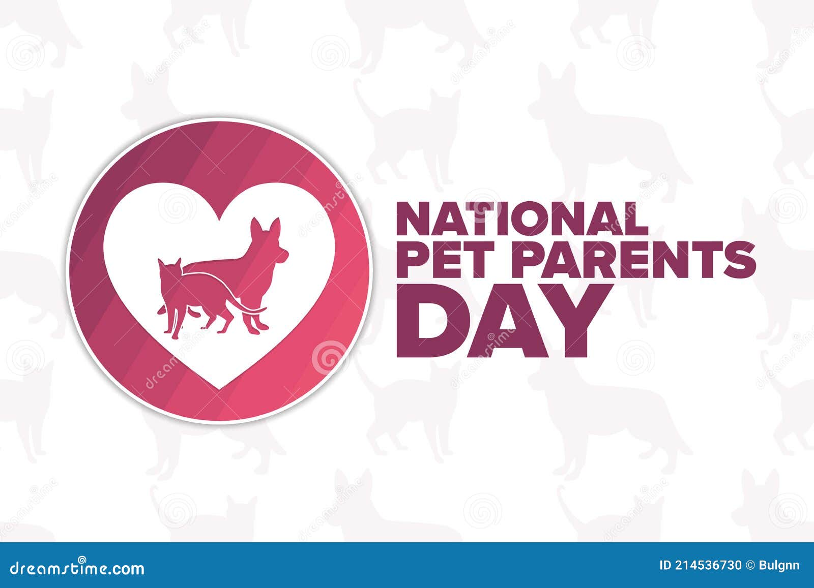 National Pet Parents Day. Holiday Concept. Template for Background