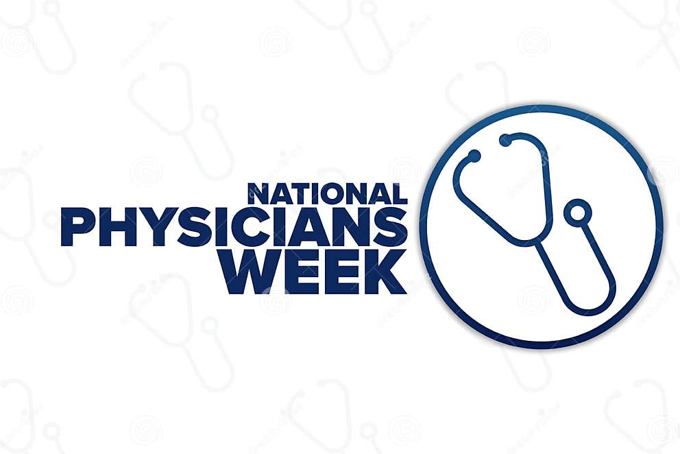 National Physicians Week. Holiday Concept. Template for Background