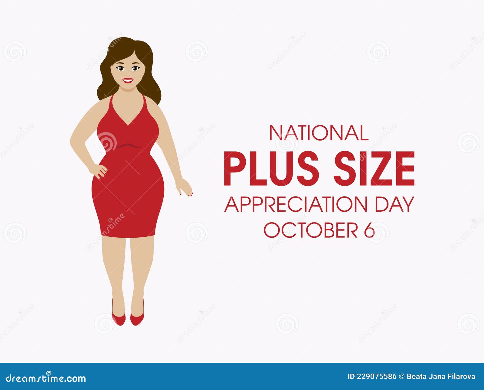 National Plus Size Appreciation Day Vector Stock Vector - Illustration of  feminine, appreciation: 229075586