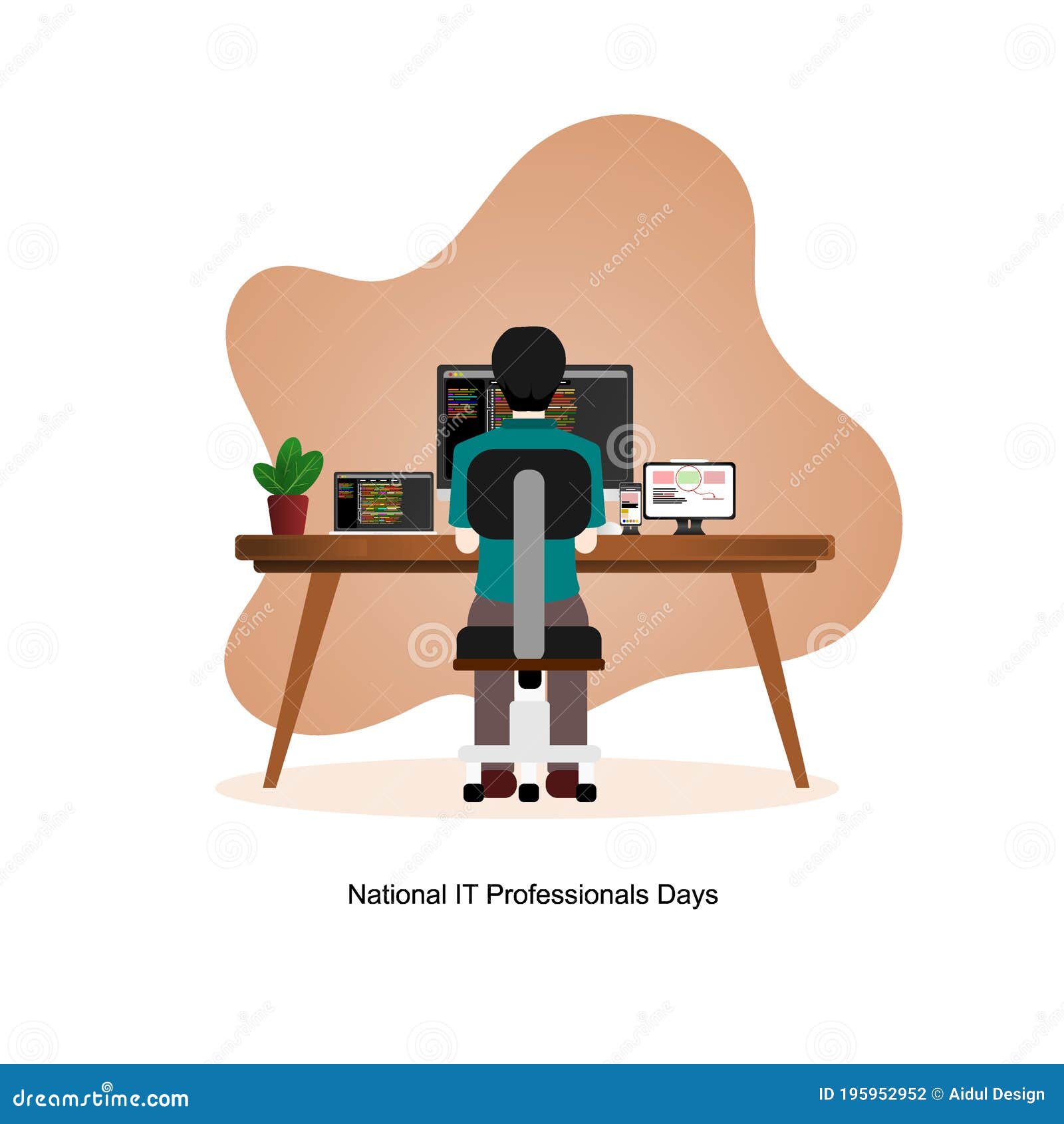 National it Professionals Day Illustration Vector AD240 Stock Vector