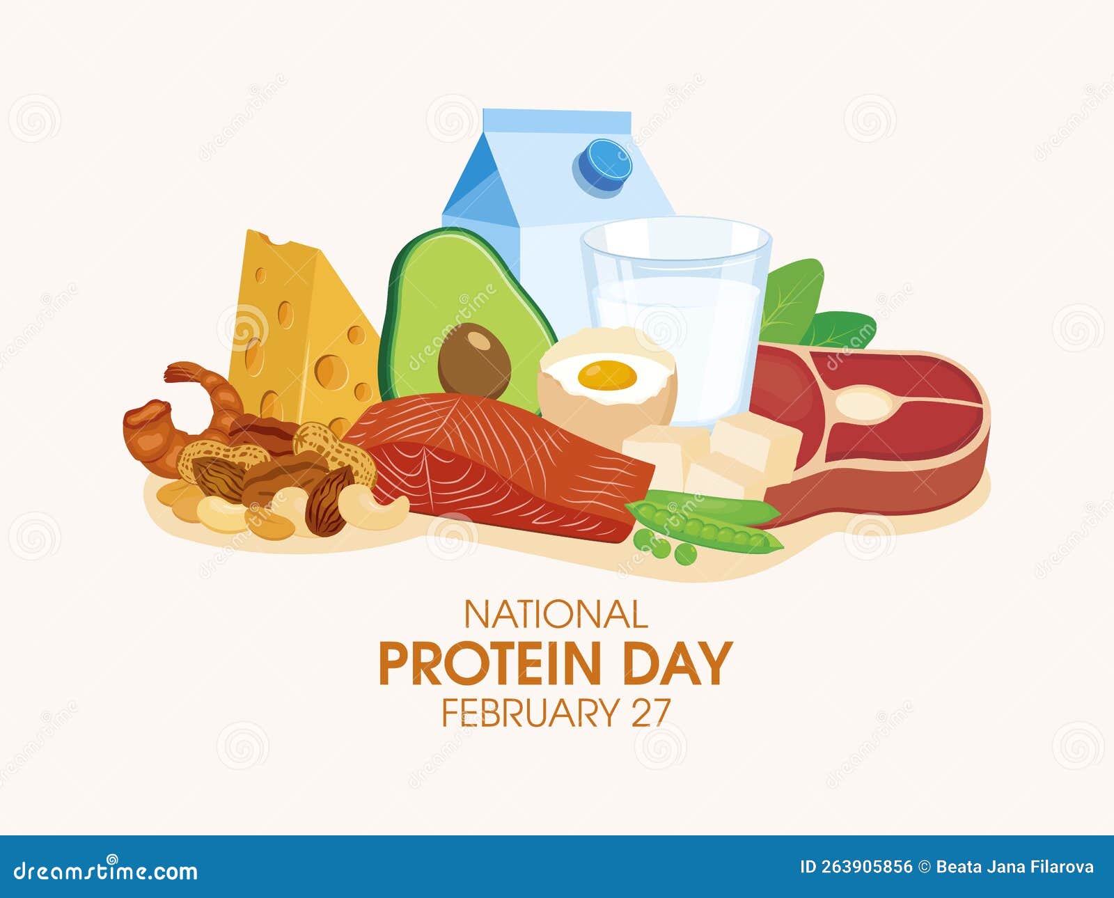 National Protein Day Vector Stock Vector Illustration of icon